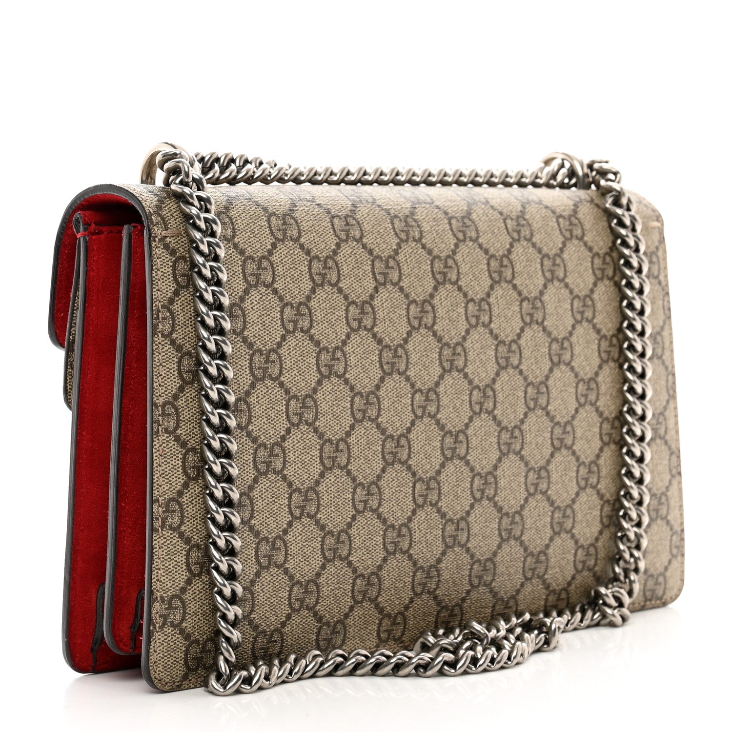 Gucci GG Supreme Monogram Small Dionysus Shoulder Bag Vulcanic Red 3 of 12
