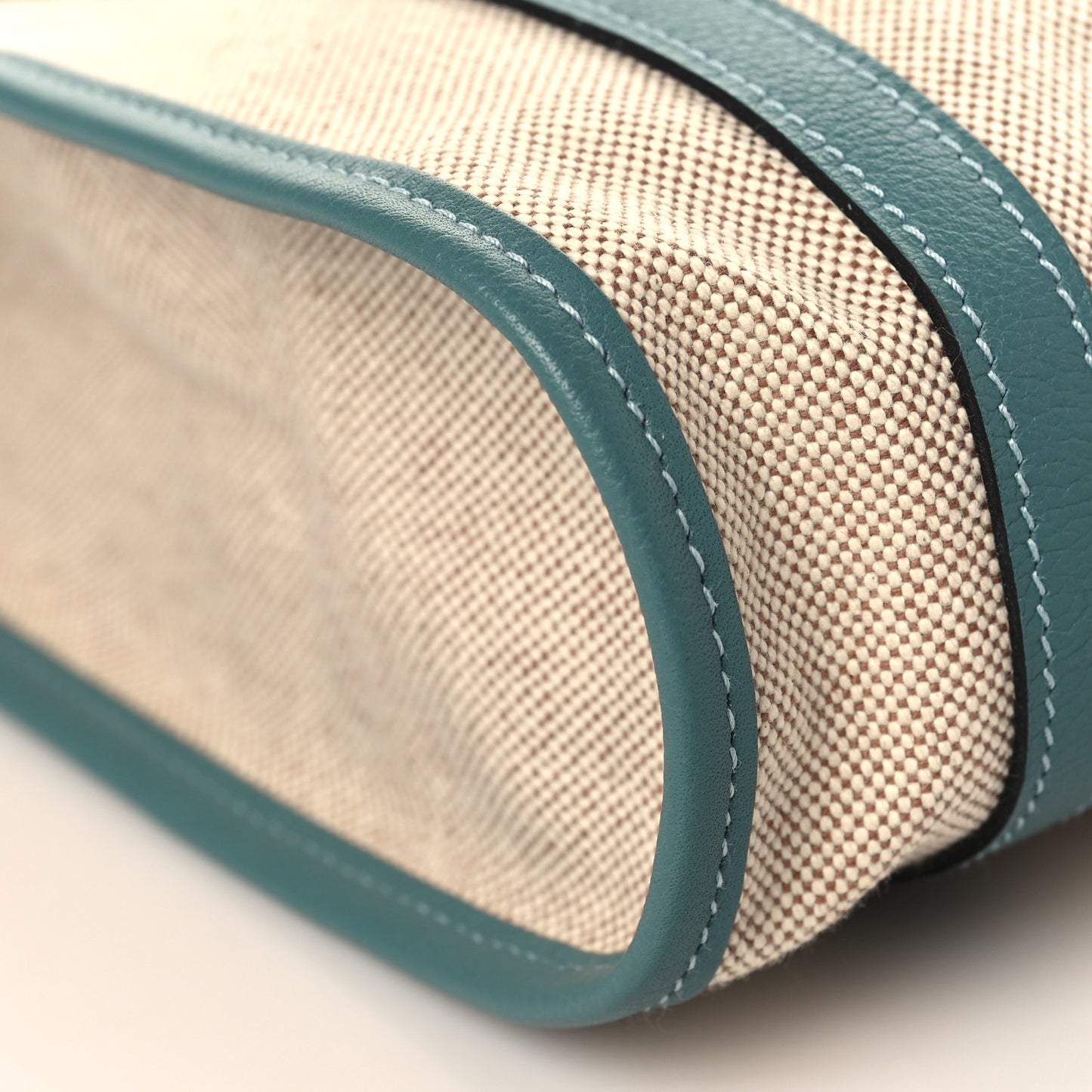 Canvas Calfskin Petit H Bell Tote Bag Bleu Violet Vert
