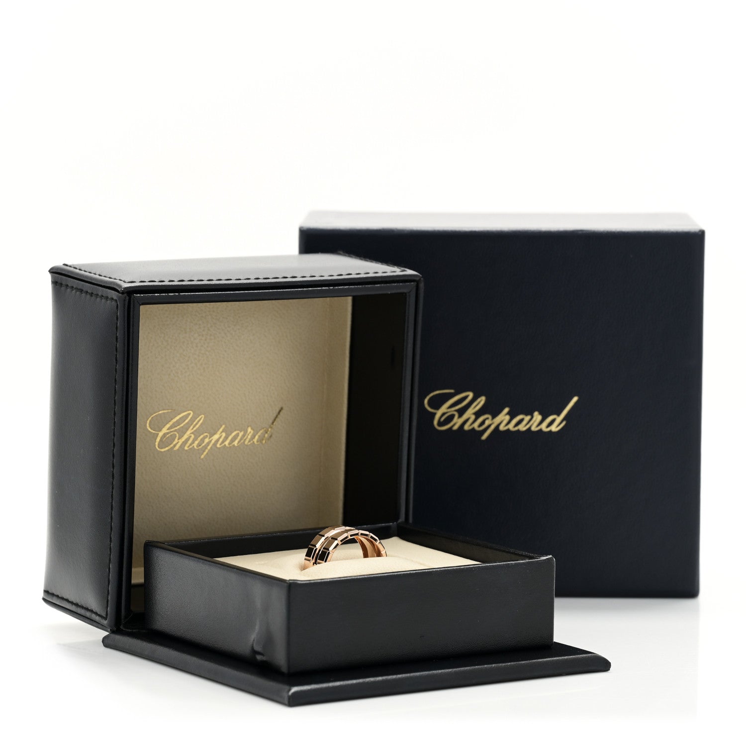 Chopard 18K Rose Gold Ice Wide 3 Band Ring 55 7.25 5 of 5