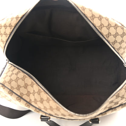 Gucci Monogram Dollar Calfskin Large Boston Duffle Bag Beige Ebony Testa di Moro Marrone Scuro 6 of 11