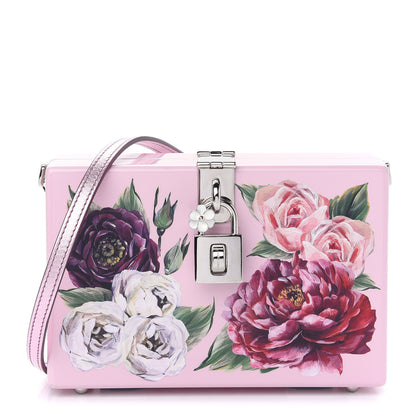 Dolce & Gabbana Acrylic Floral Print Dolce Box Clutch Pink 1 of 12
