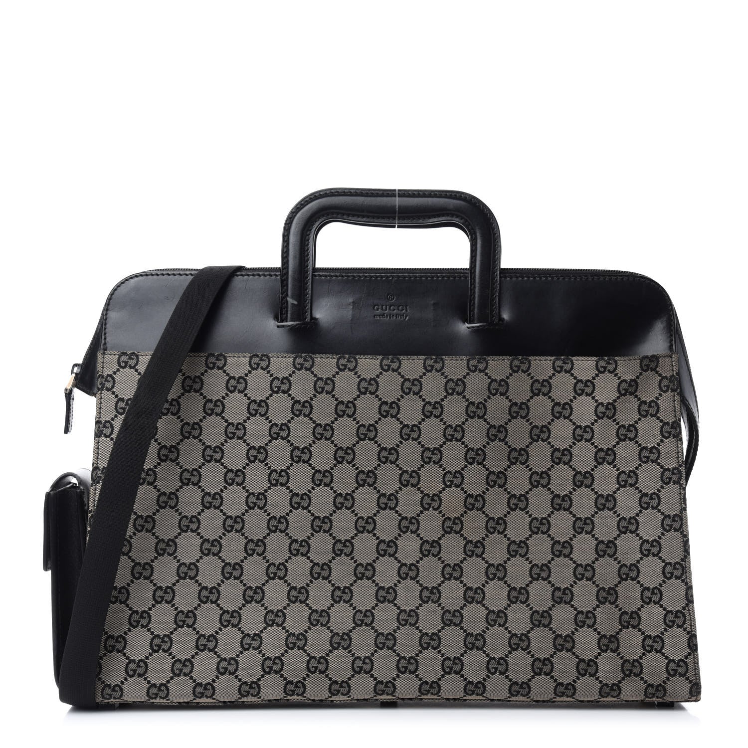 Gucci Monogram Briefcase Black 1 of 15
