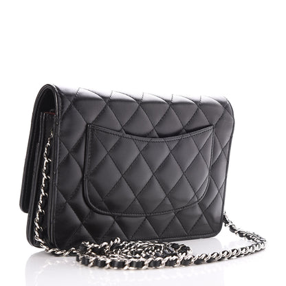 Chanel Lambskin Quilted Wallet On Chain WOC Black 3 of 10