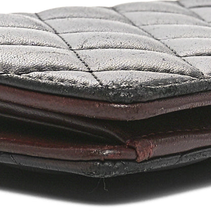 Chanel Lambskin Quilted Yen Wallet Black 10 of 11