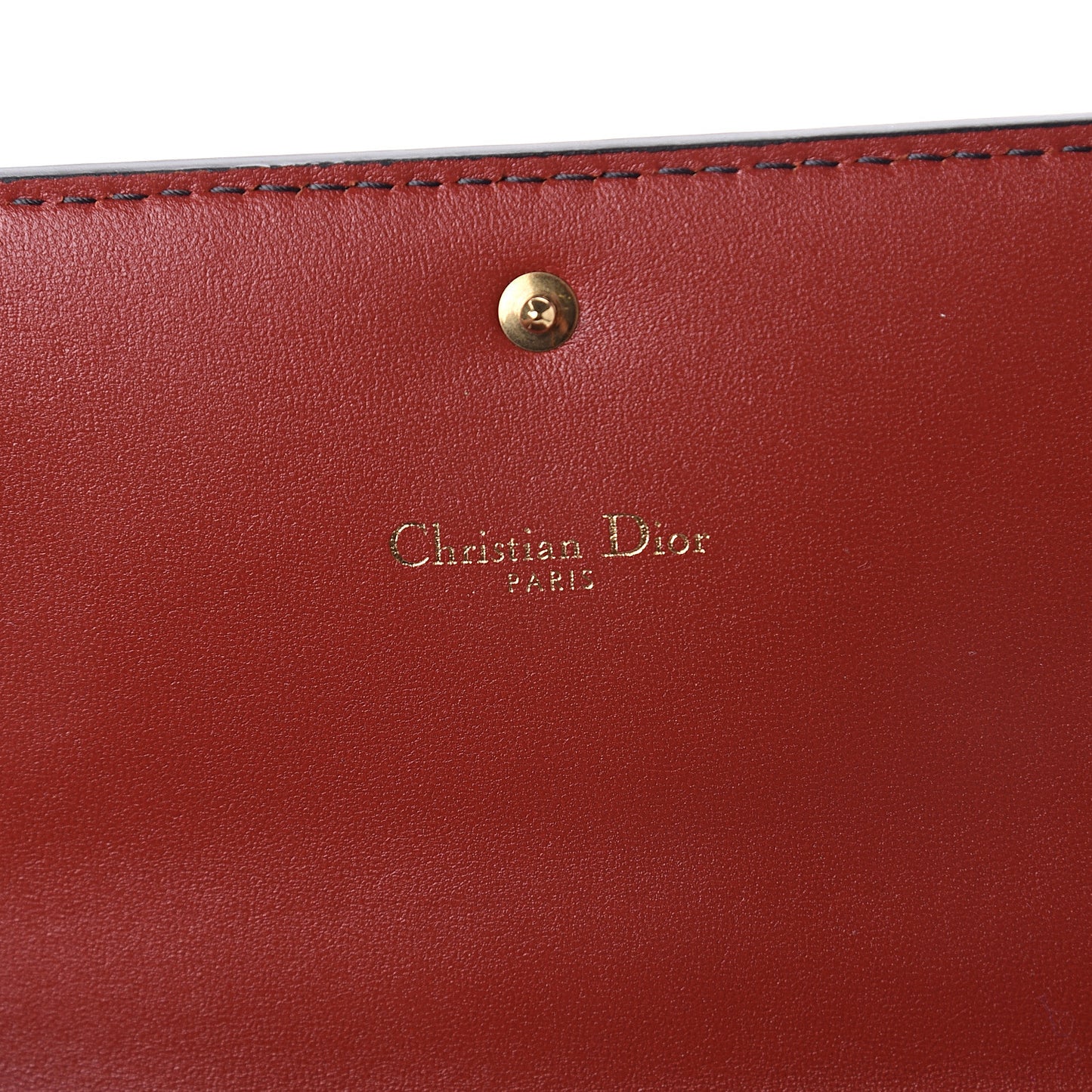 Grained Lambskin J'adior Croisiere Chain Wallet Red