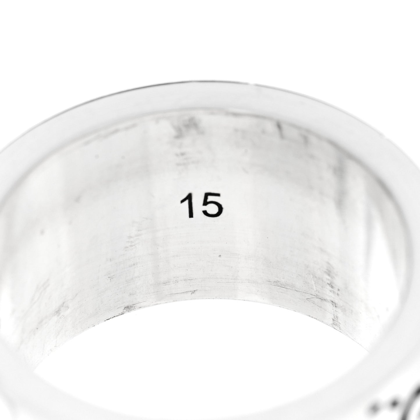 Sterling Silver GucciGhost Hamlet Skull Band Ring 54 7
