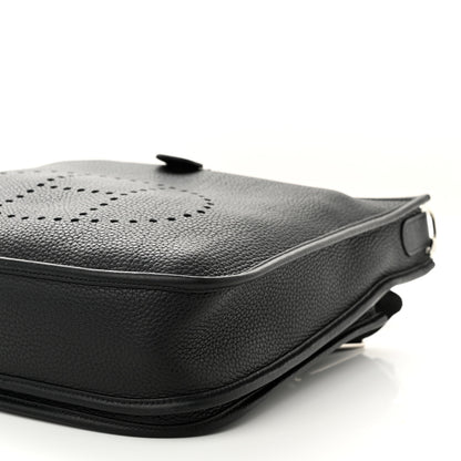 Hermes Taurillon Clemence Evelyne III PM Black 10 of 11