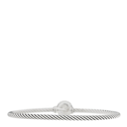 David Yurman Sterling Silver Pink Pearl 3mm Chatelaine Bracelet 3 of 3
