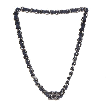 Chanel Lambskin CC Turnlock Choker Necklace Navy Blue 3 of 5
