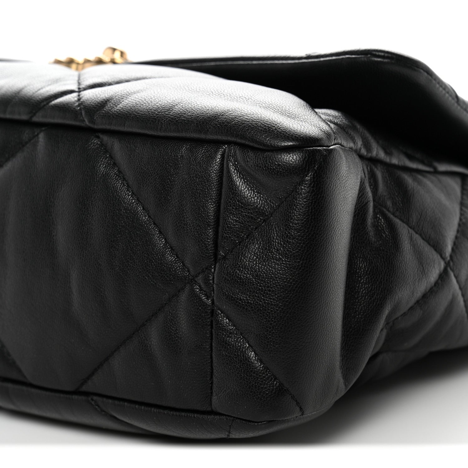 Chanel Goatskin Quilted Large Chanel 19 Flap Black 10 of 10