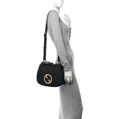 Gucci Roxy Calfskin Web Medium Blondie Shoulder Flap Bag Black 2 of 10