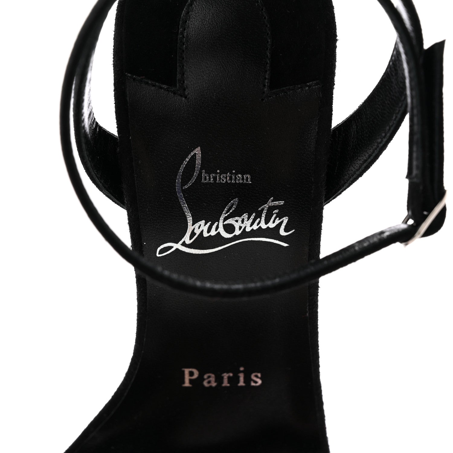 Christian Louboutin Veau Velours Umberta 100 Sandals 36.5 Black 7 of 14