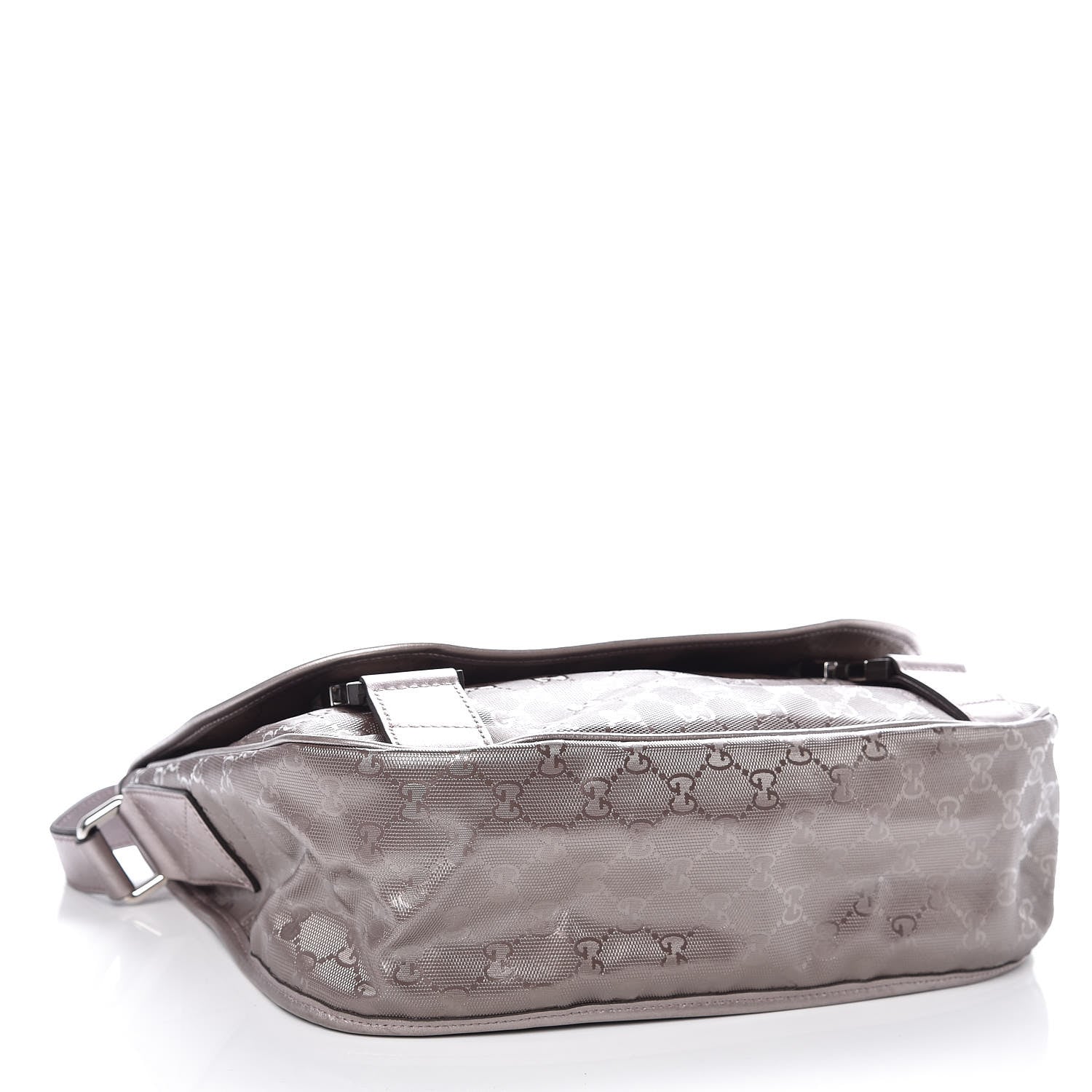 Gucci Imprime Monogram Medium Double Buckle Flap Messenger Bag Mauve 4 of 9