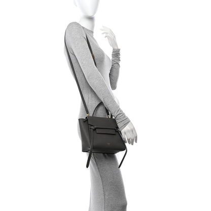 Celine Grained Calfskin Nano Belt Bag Grey 2 of 10