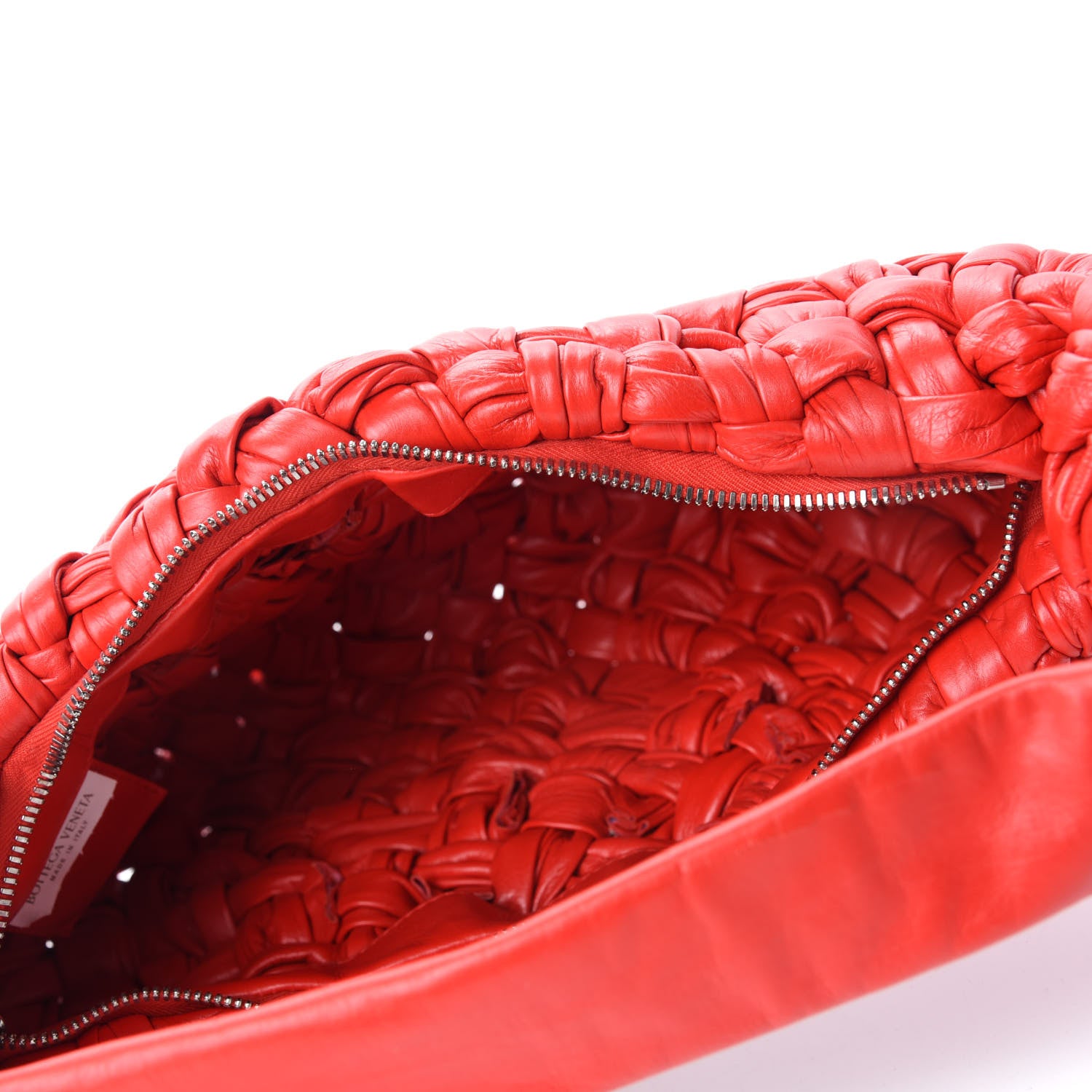Bottega Veneta Paper Calfskin Intrecciato Banana Shoulder Bag Nail Polish 5 of 11