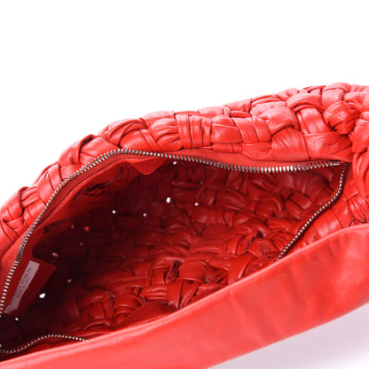 Bottega Veneta Paper Calfskin Intrecciato Banana Shoulder Bag Nail Polish 5 of 11