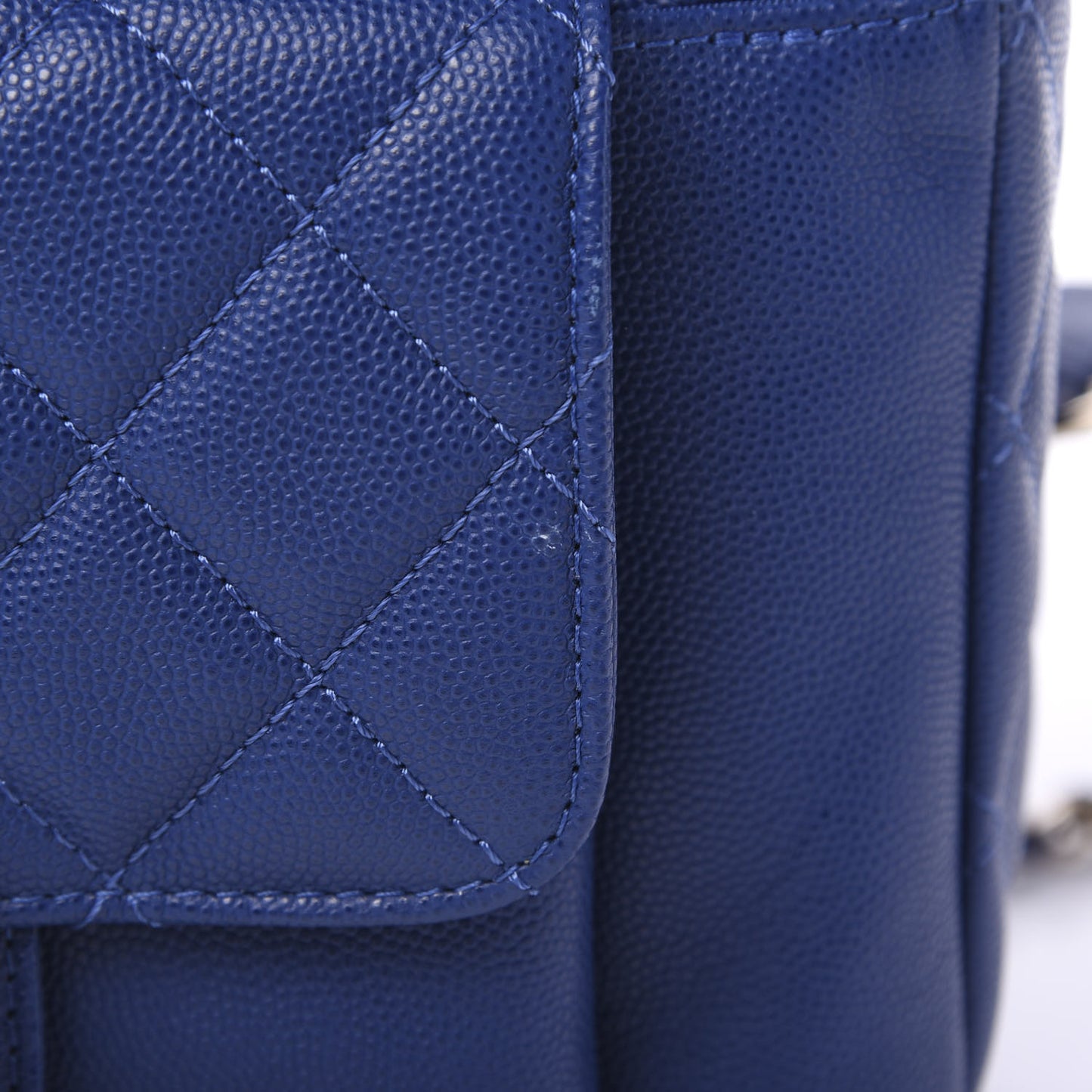 Caviar Quilted Large CC Day Backpack Blue