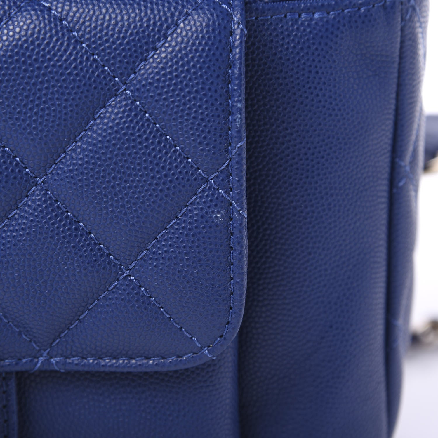 Chanel Caviar Quilted Large CC Day Backpack Blue 11 of 13