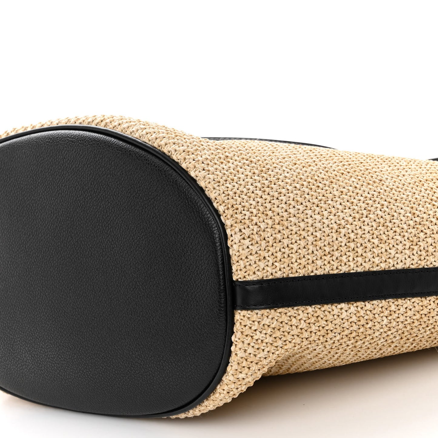 Raffia Saint Jacques Tote Black