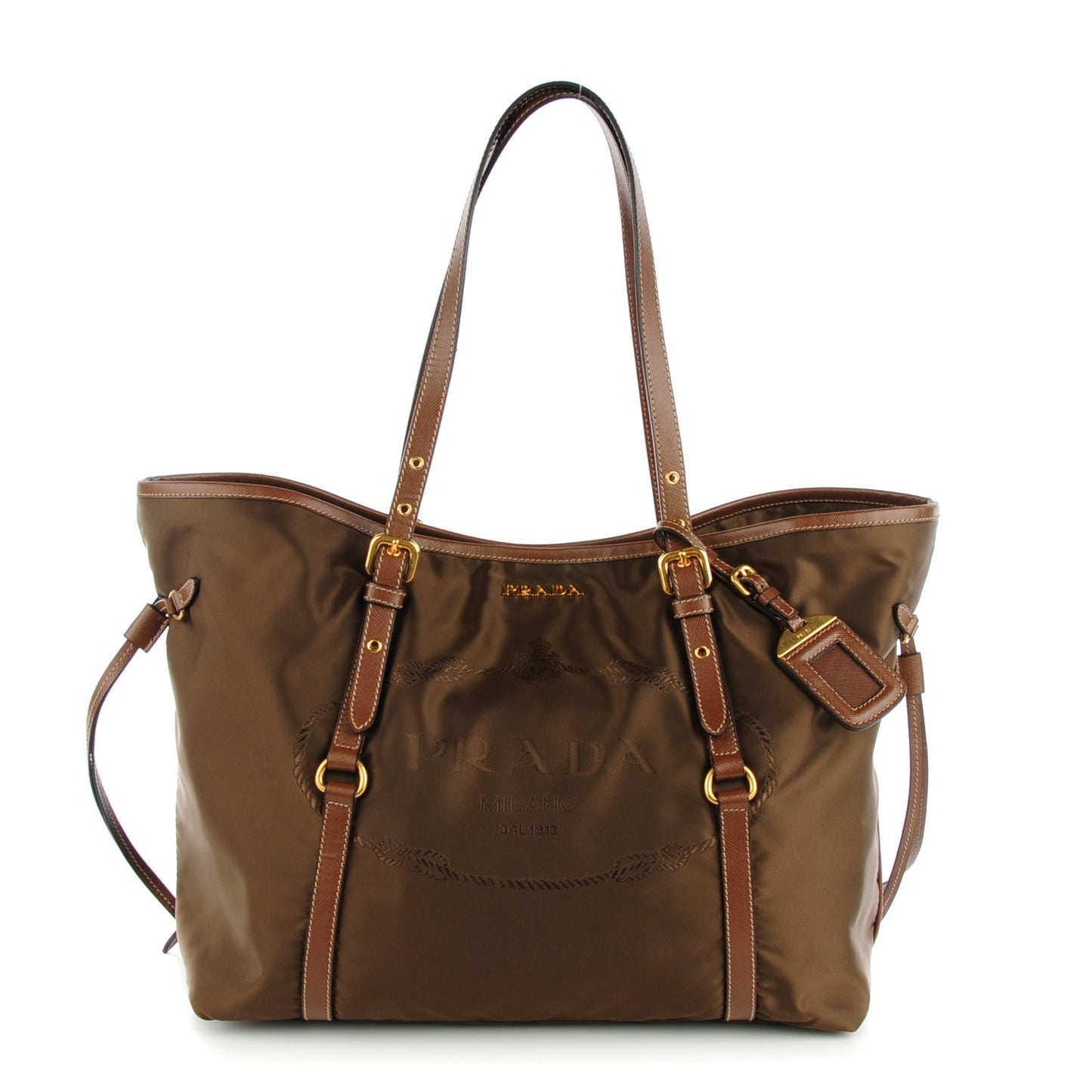 Tessuto Nylon Saffiano Tote Bruciato