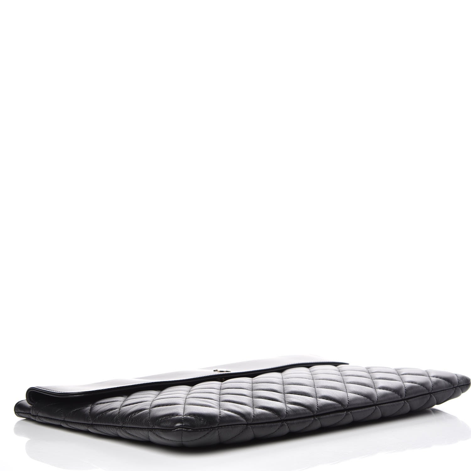 Chanel Lambskin Quilted Large Flap Cosmetic Case Black 4 of 7