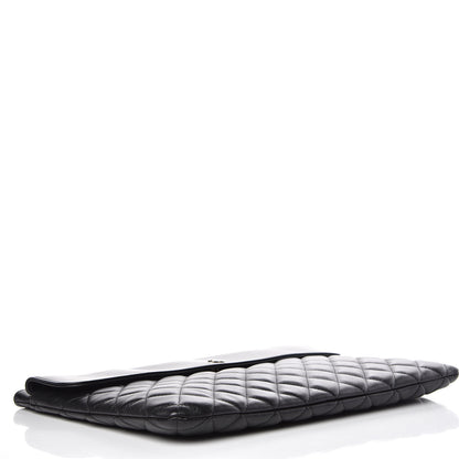 Chanel Lambskin Quilted Large Flap Cosmetic Case Black 4 of 7