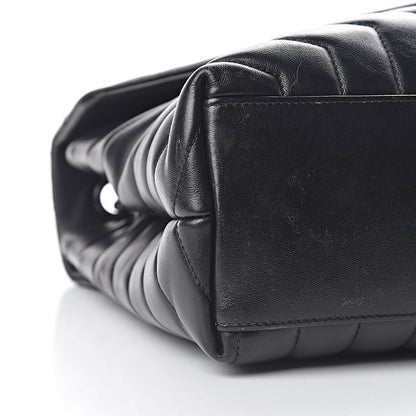 Saint Laurent Calfskin Y Quilted Monogram Medium Loulou Chain Satchel Black 8 of 10