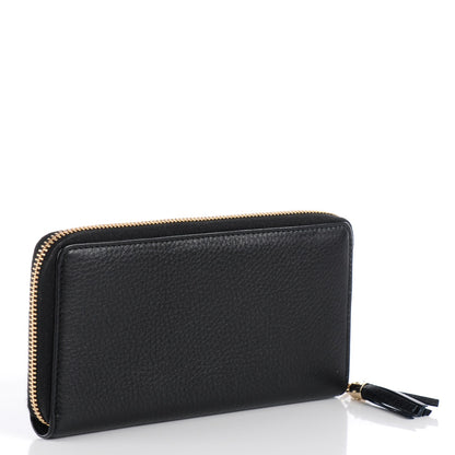 Gucci Pebbled Calfskin Soho Zip Around Wallet Black 3 of 7