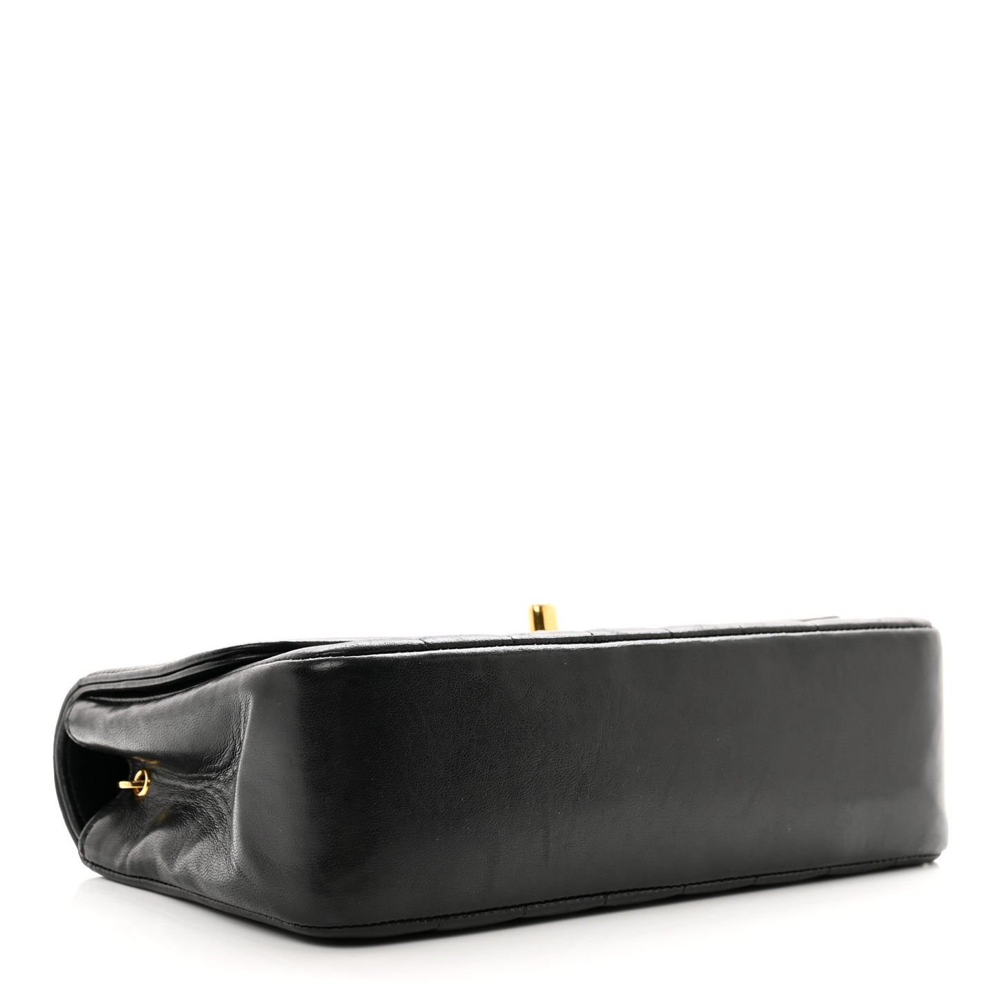 Lambskin Quilted Medium Mademoiselle Single Flap Black