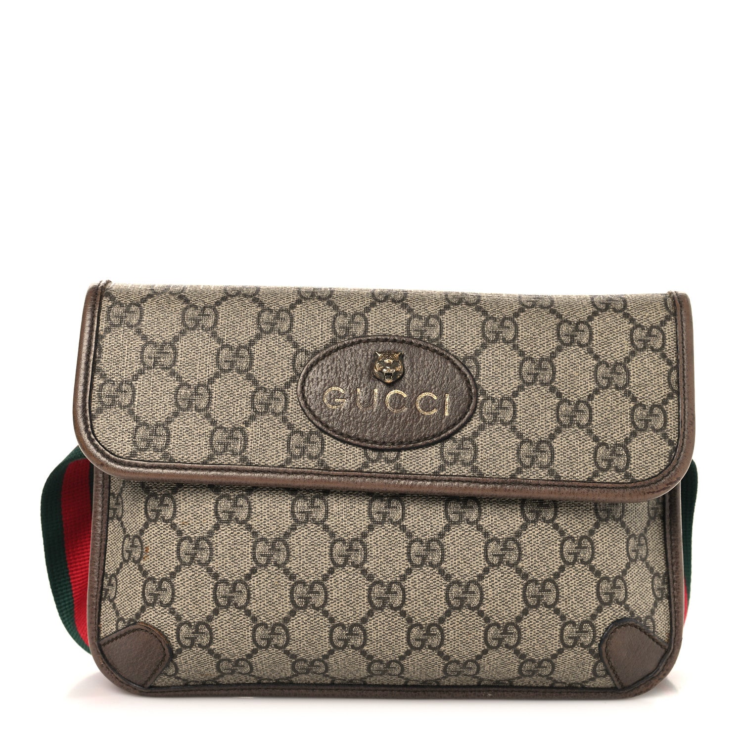 Gucci GG Supreme Monogram Neo Vintage Web Belt Bag Brown 1 of 13