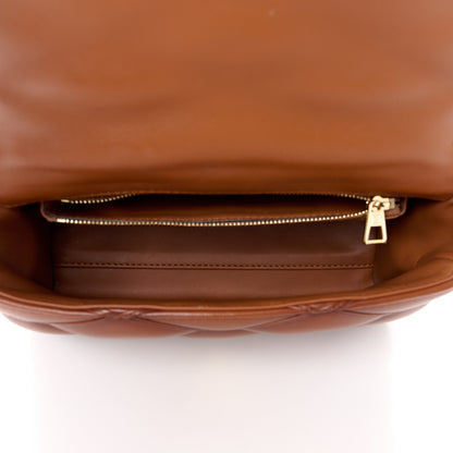 Louis Vuitton Lambskin Malletage Top Handle GO-14 MM Tan 6 of 11