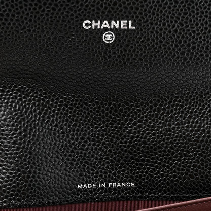 Chanel Caviar Quilted Large Gusset Flap Wallet Black 7 of 8