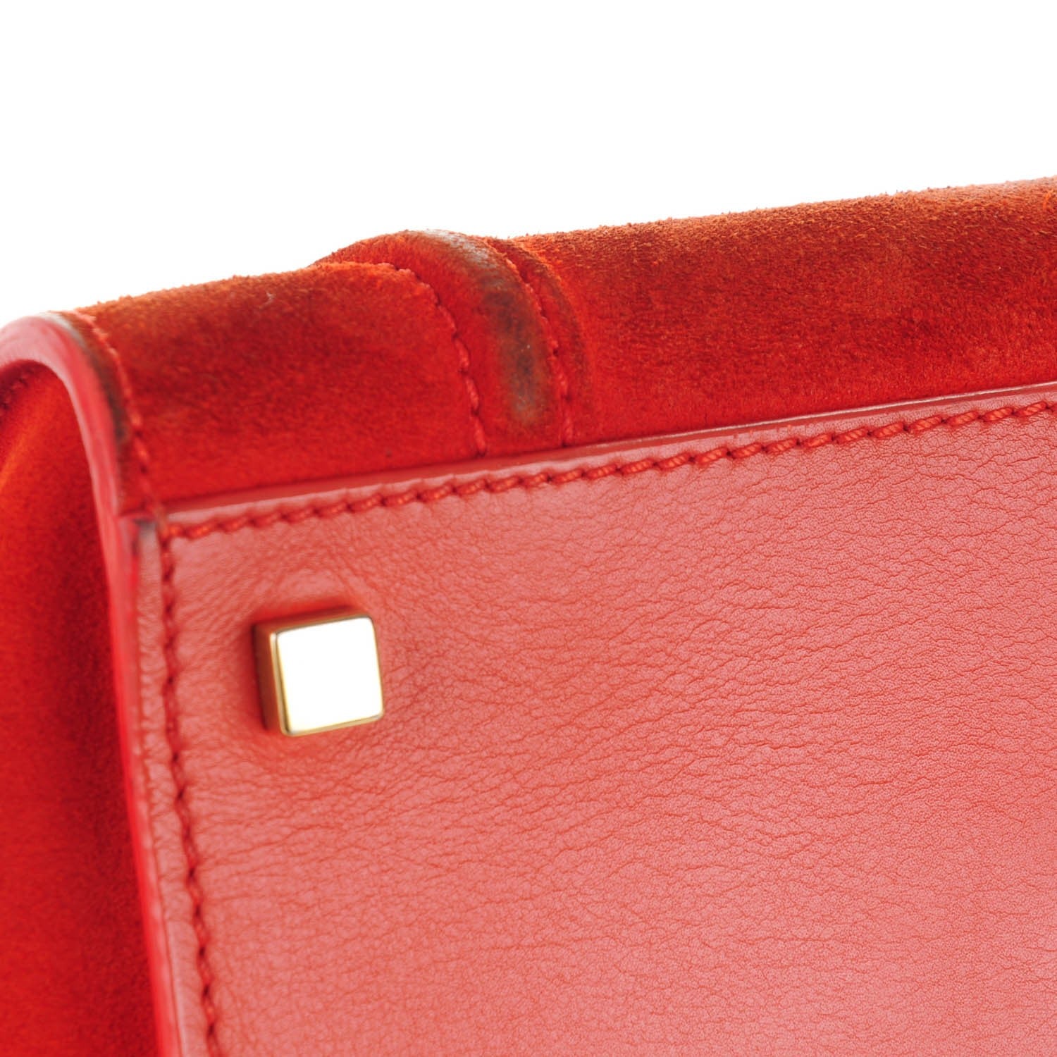 Celine Suede Medium Phantom Luggage Bright Orange 8 of 8