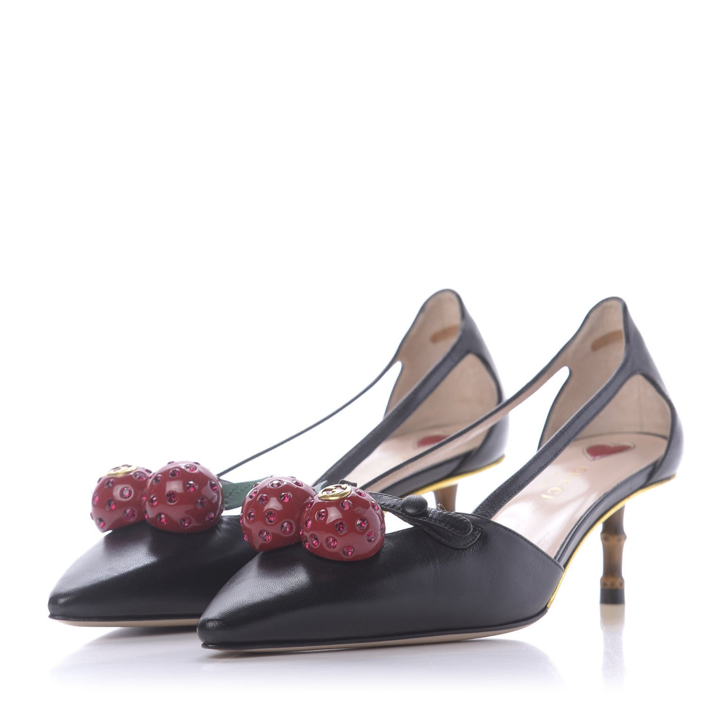 Nappa Unia Cherry Pumps 38 Black