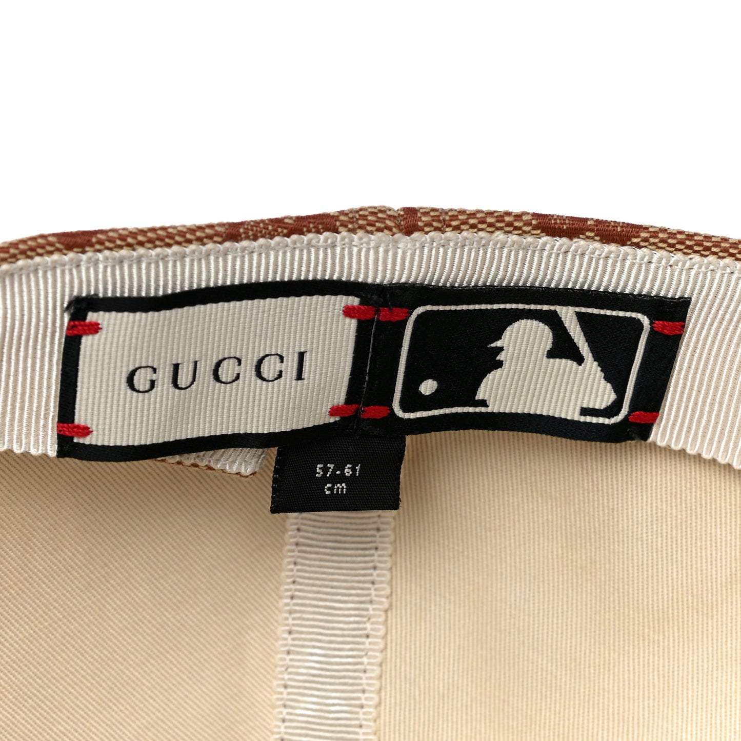 X MLB Monogram NY Yankees Baseball Hat 57-61 Beige Ruggine
