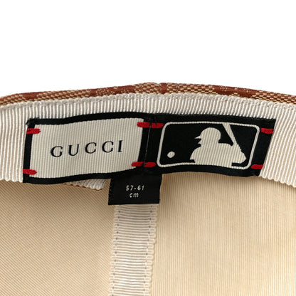 Gucci X MLB Monogram NY Yankees Baseball Hat 57-61 Beige Ruggine 6 of 9
