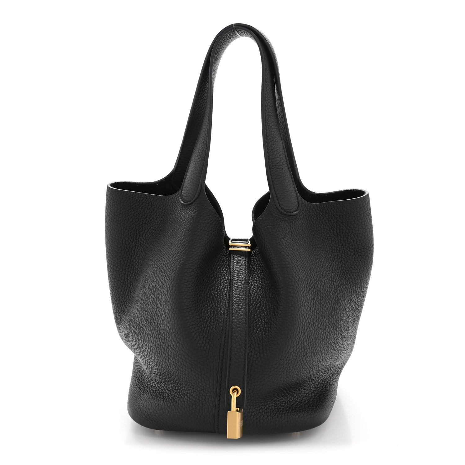 Hermes Taurillon Clemence Picotin Lock 22 MM Black 1 of 13
