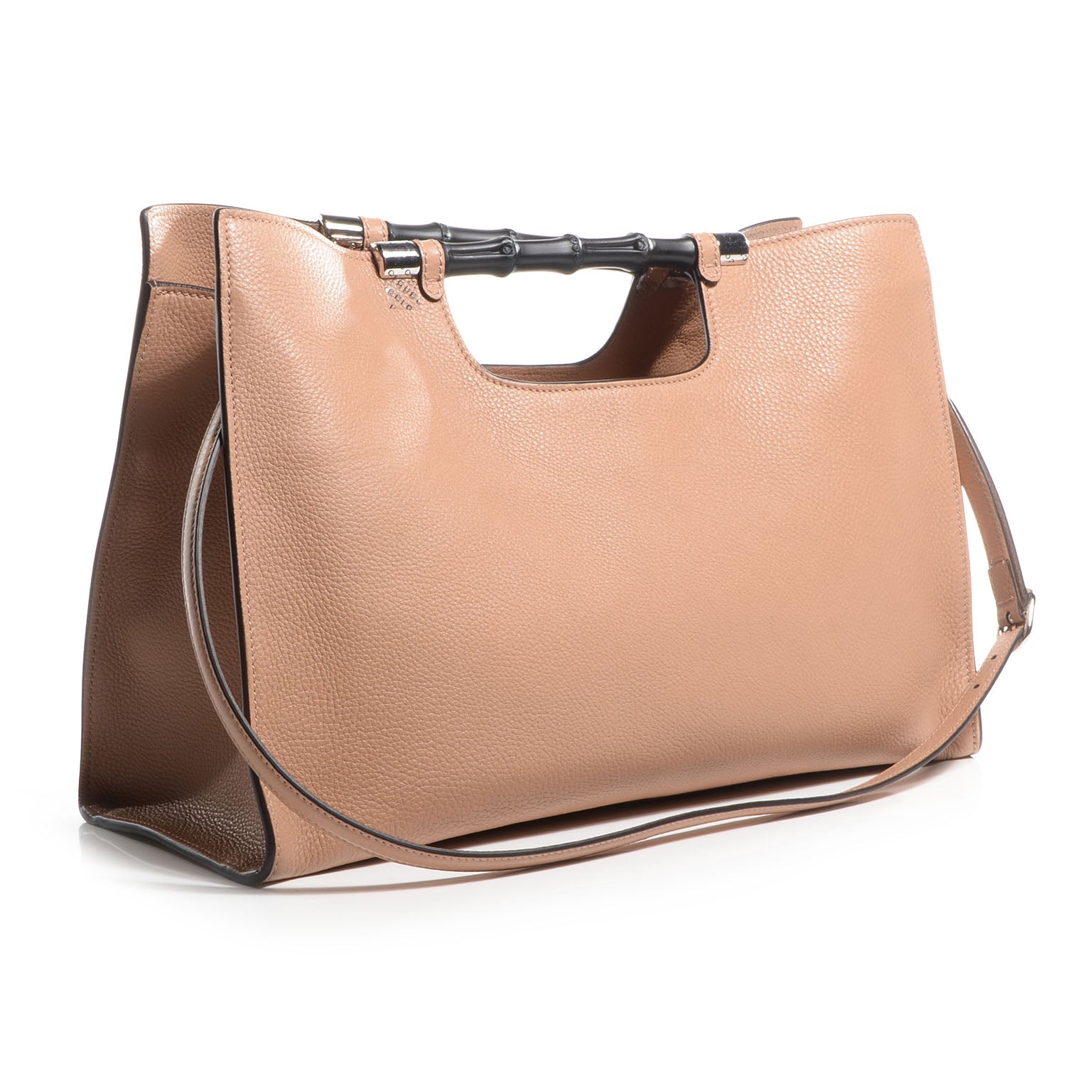 Gucci Calfskin Medium Bamboo Daily Shopper Camelia 3 of 7