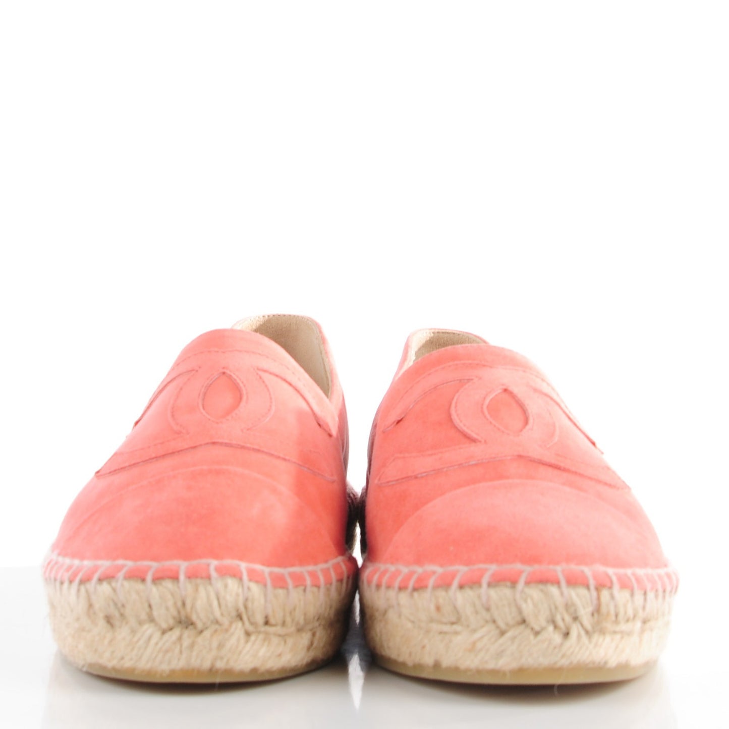 Suede Lambskin CC Espadrilles 38 Pink