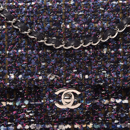 Chanel Tweed Quilted Medium Double Flap Multicolor 10 of 10