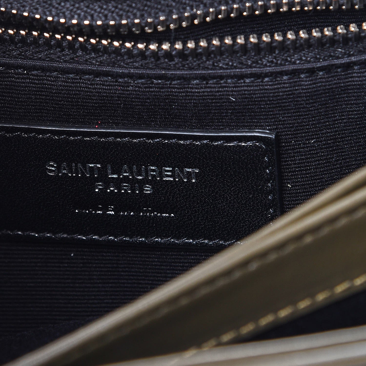 Saint Laurent Calfskin Y Quilted Monogram Toy Loulou Chain Satchel Dark Khaki 7 of 9