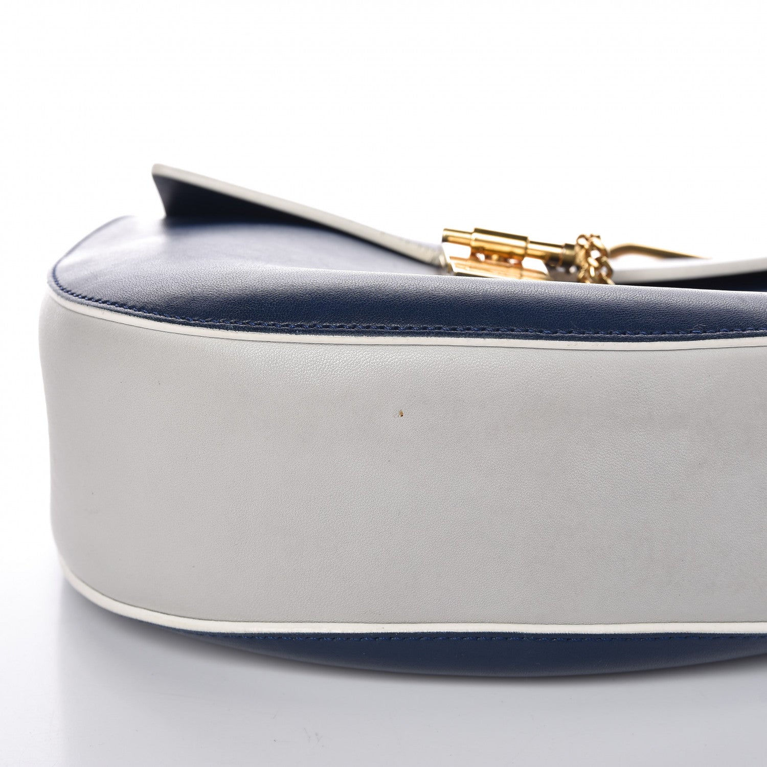 Chloe Smooth Calfskin Medium Drew Shoulder Bag Blue 8 of 8
