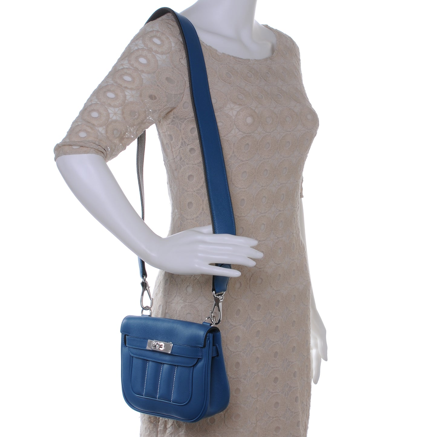 Veau Swift Mini Sac Berline Bleu Thalassa