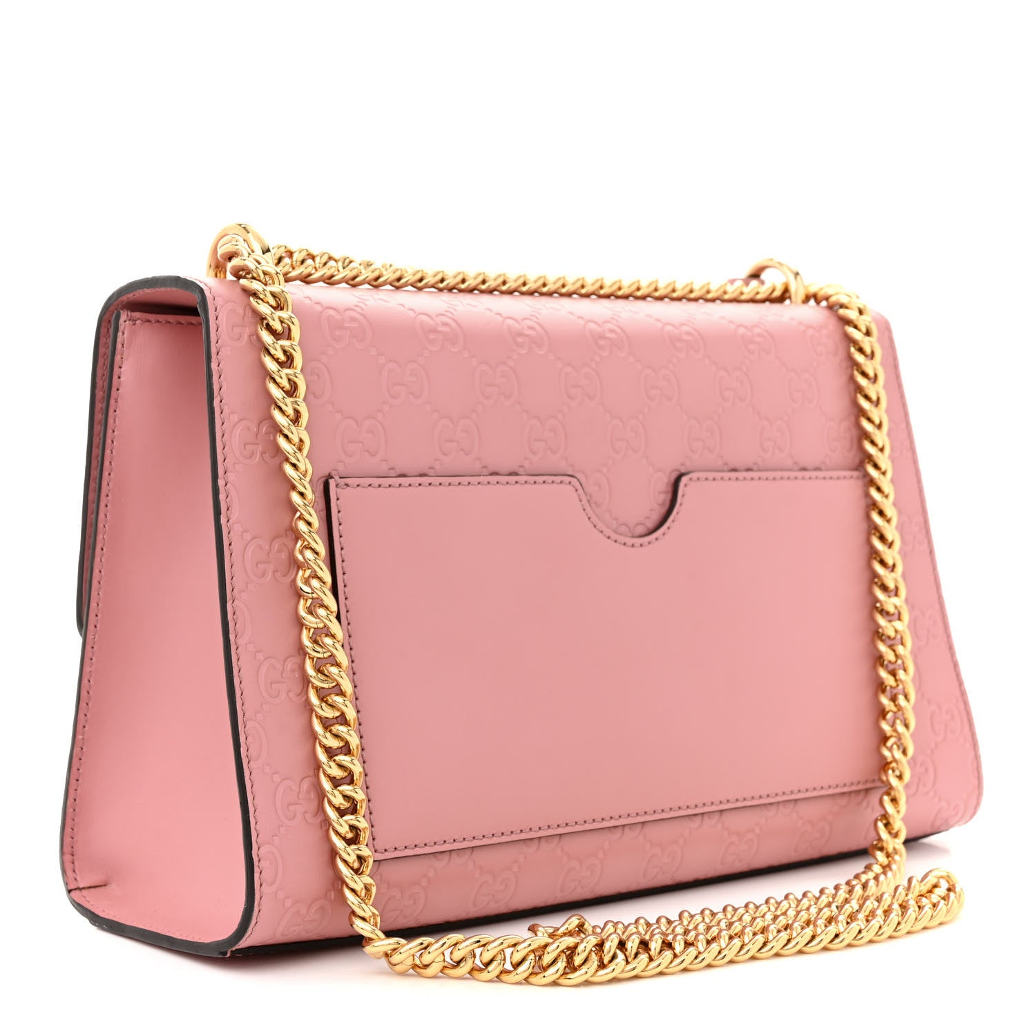 Gucci Guccissima Signature Medium Padlock Shoulder Bag Rose Baby Candy 3 of 14