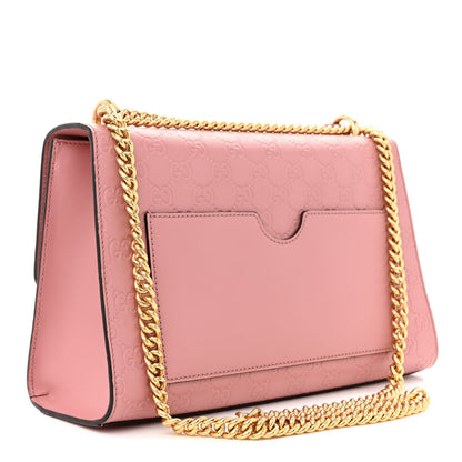 Gucci Guccissima Signature Medium Padlock Shoulder Bag Rose Baby Candy 3 of 14