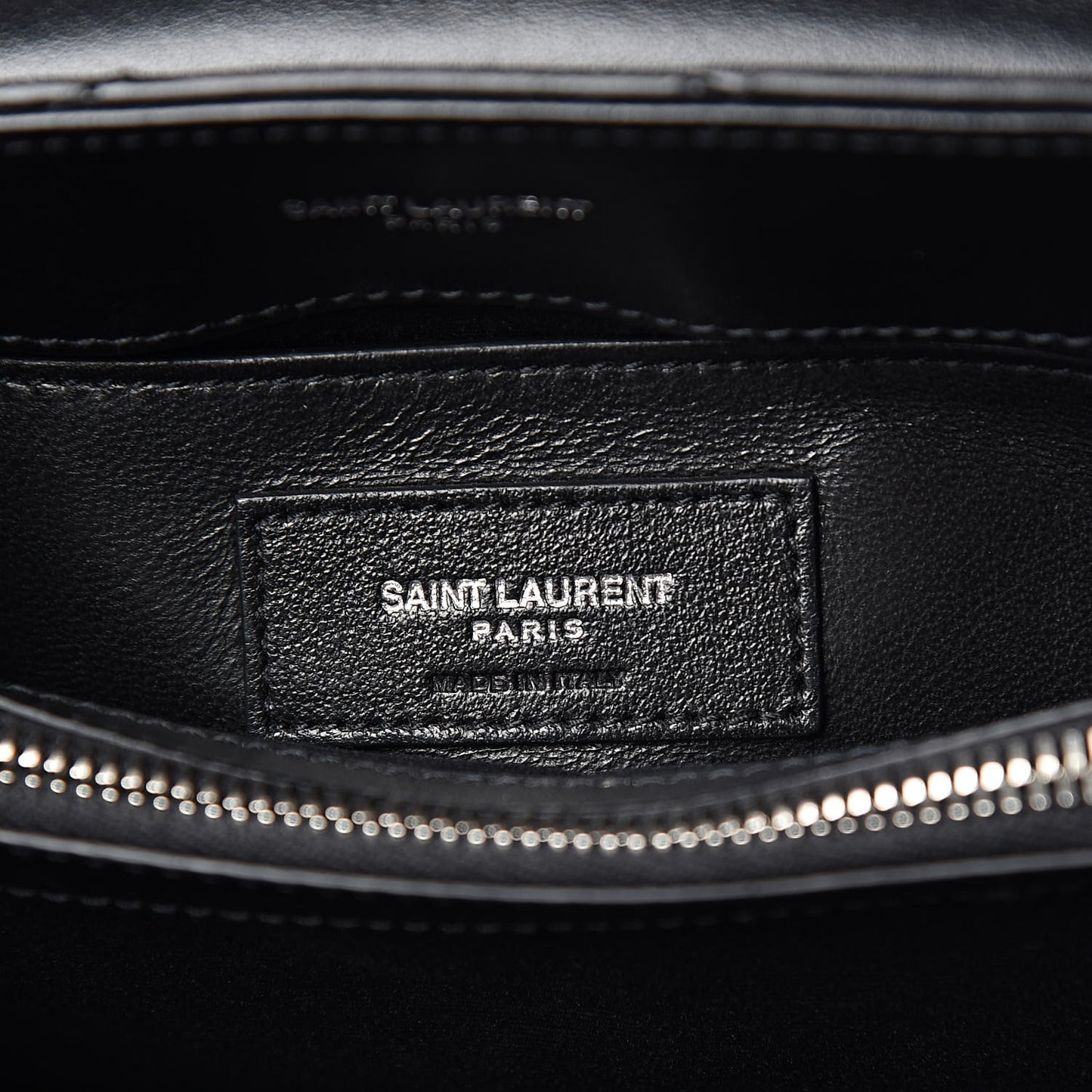 Calfskin Y Quilted Monogram Small Loulou Chain Satchel Black