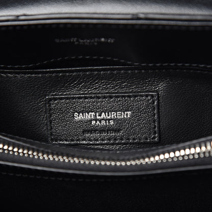 Saint Laurent Calfskin Y Quilted Monogram Small Loulou Chain Satchel Black 6 of 10