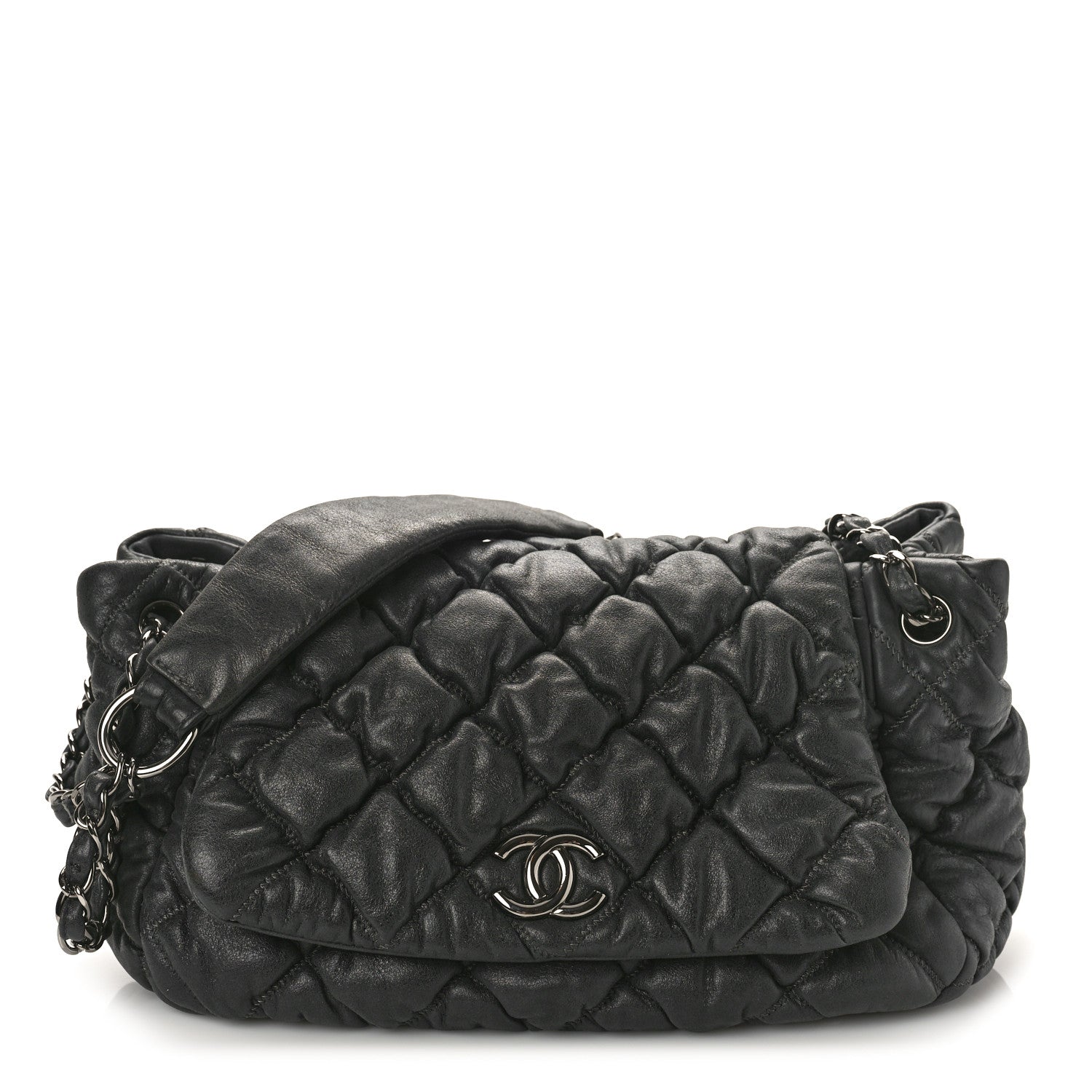 Chanel Calfskin Bubble Quilt Accordion Flap Grey 1 of 11