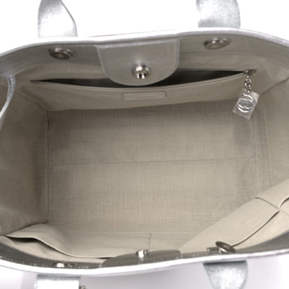 Chanel Metallic Calfskin Medium Deauville Tote Silver 7 of 12