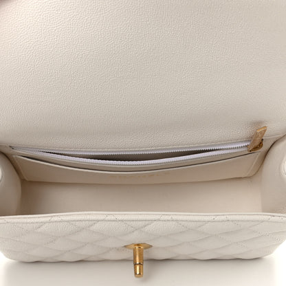 Chanel Caviar Quilted Mini Top Handle Rectangular Flap White 5 of 10